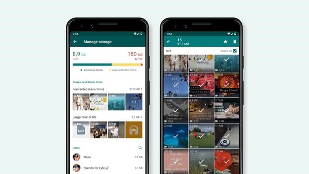 WhatsApp nueva herramienta administración de almacenamiento