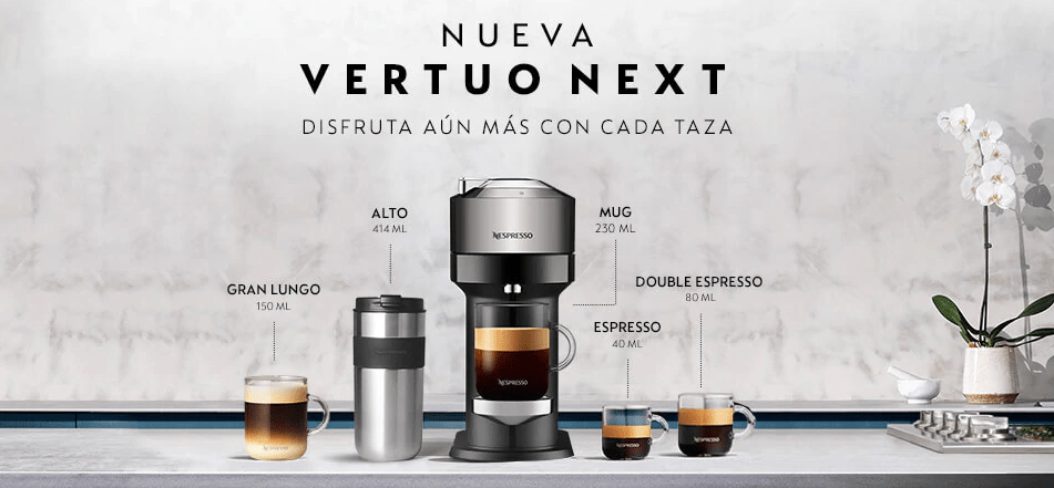 VERTUO NEXT CHROME + CAFÉ