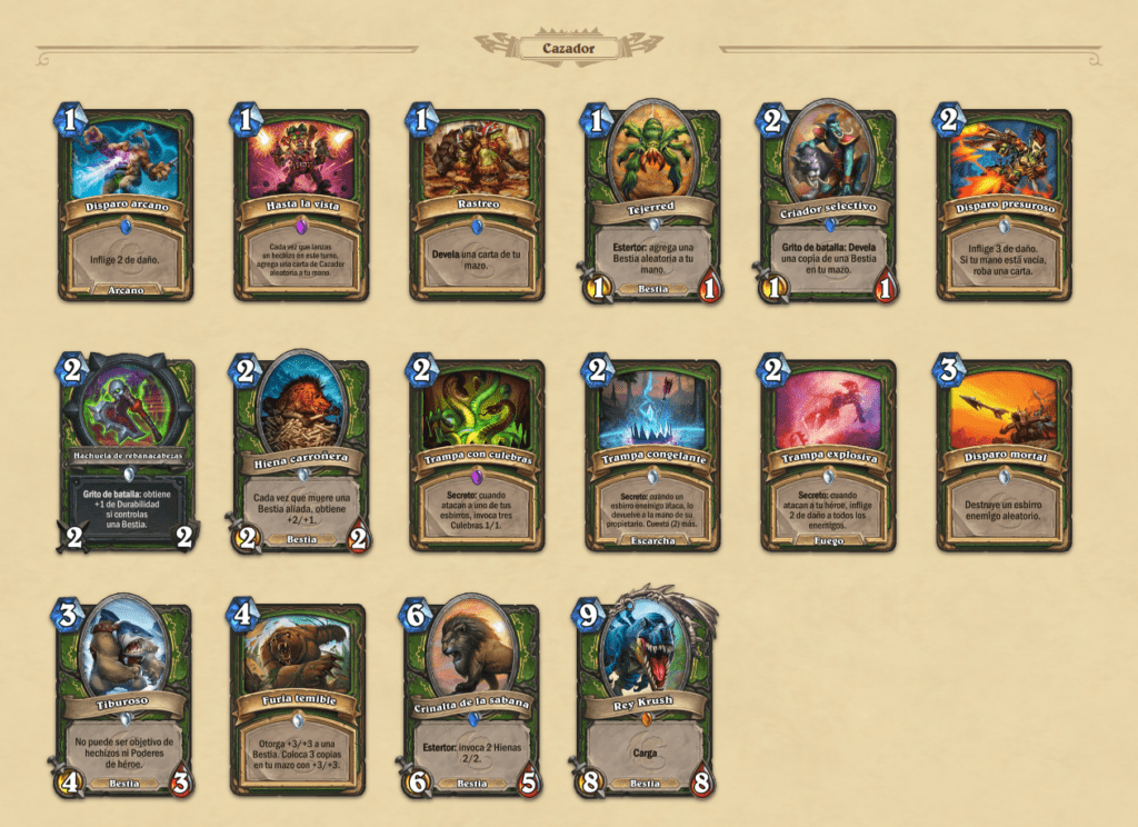Set Esencial de Cazador de Hearthstone: Forjados en los Baldíos