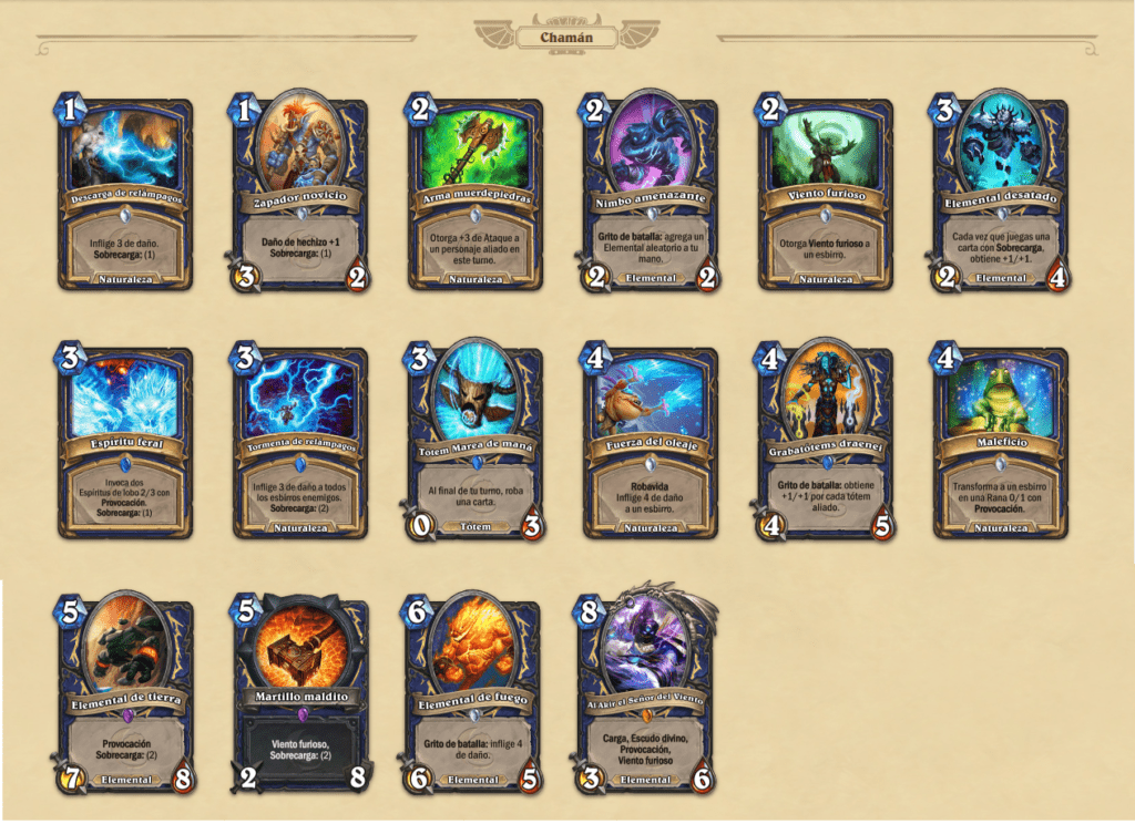 Set Esencial de Chamán de Hearthstone: Forjados en los Baldíos
