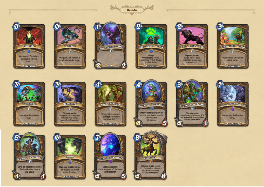 Set Esencial de Druida de Hearthstone: Forjados en los Baldíos