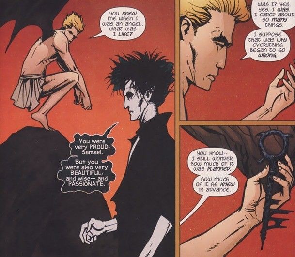 Lucifer y Sueño en el cómic