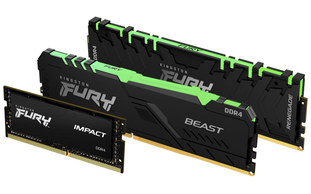 Kingston FURY Renegade, Kingston FURY Beast y Kingston FURY Impact
