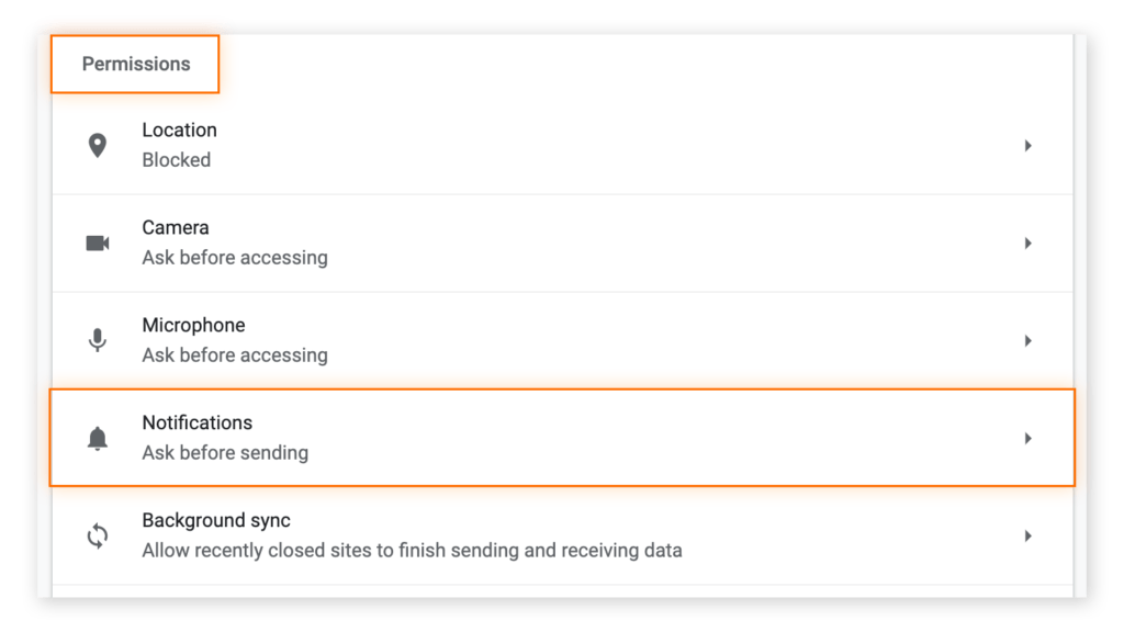 notificaciones de Chrome