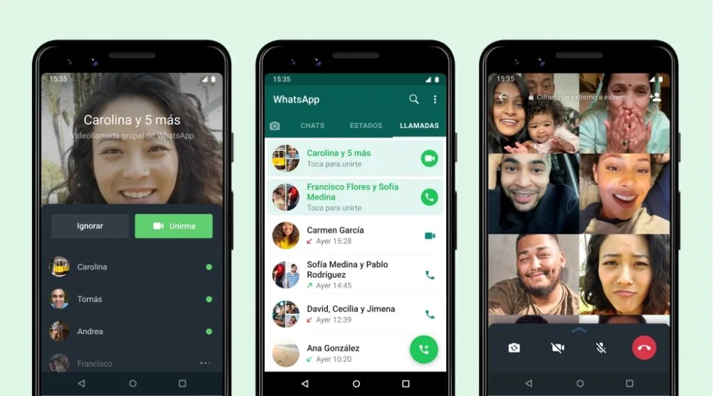 whatsapp llamadas grupales