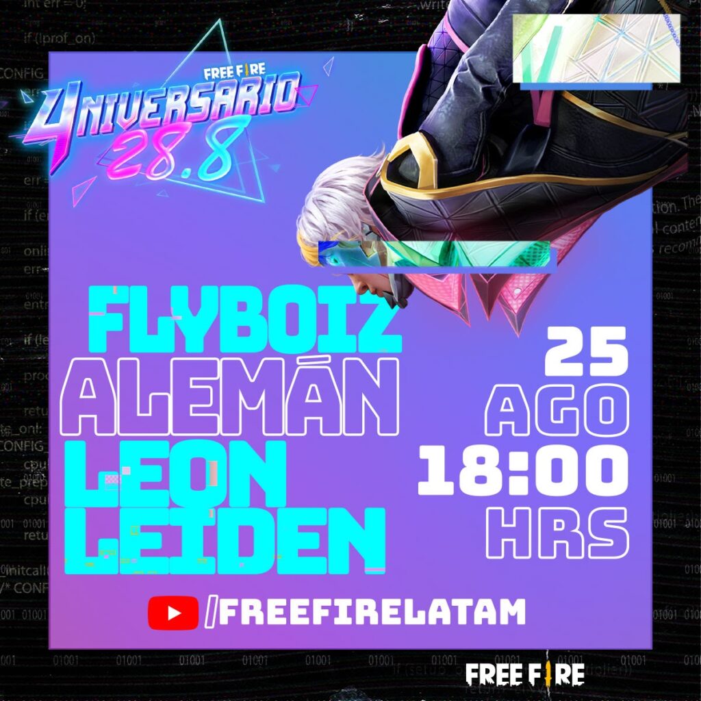 DJs 4° aniversario Free Fire