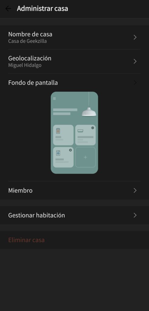 Personalización app LG ThinQ