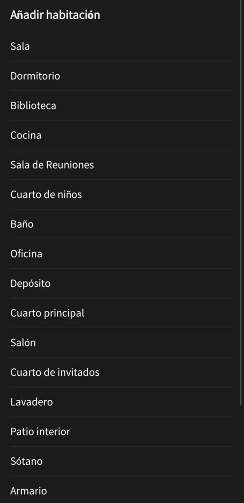 Tipos de habitaciones LG ThinQ