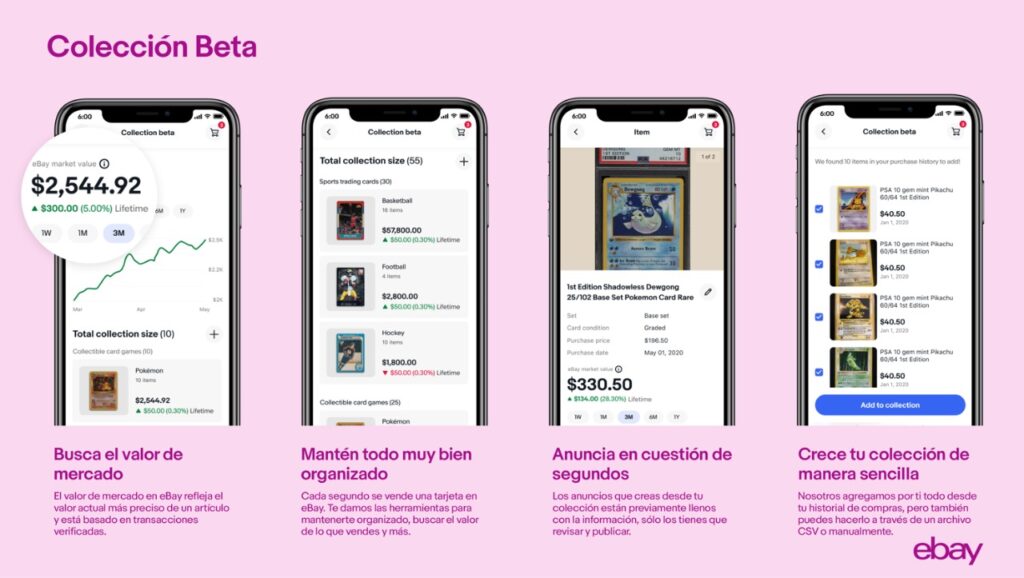 ebay tarjetas coleccionables