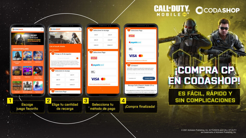 Activision y Codashop call of duty mobile