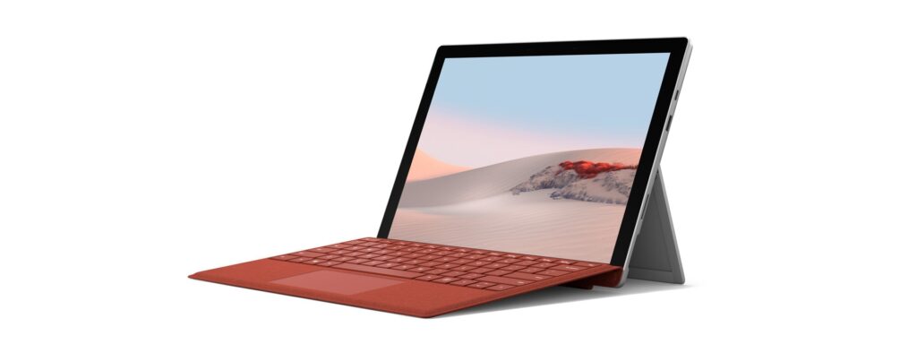 Con Microsoft Surface pro 7