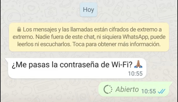 WhatsApp visualización única