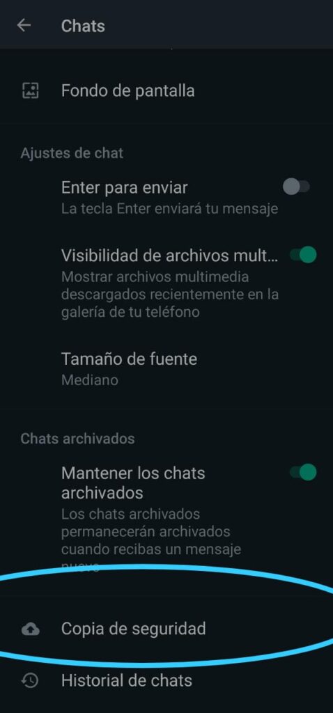 conversación WhatsApp