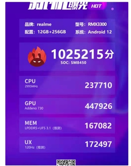realme gt prueba AnTuTu