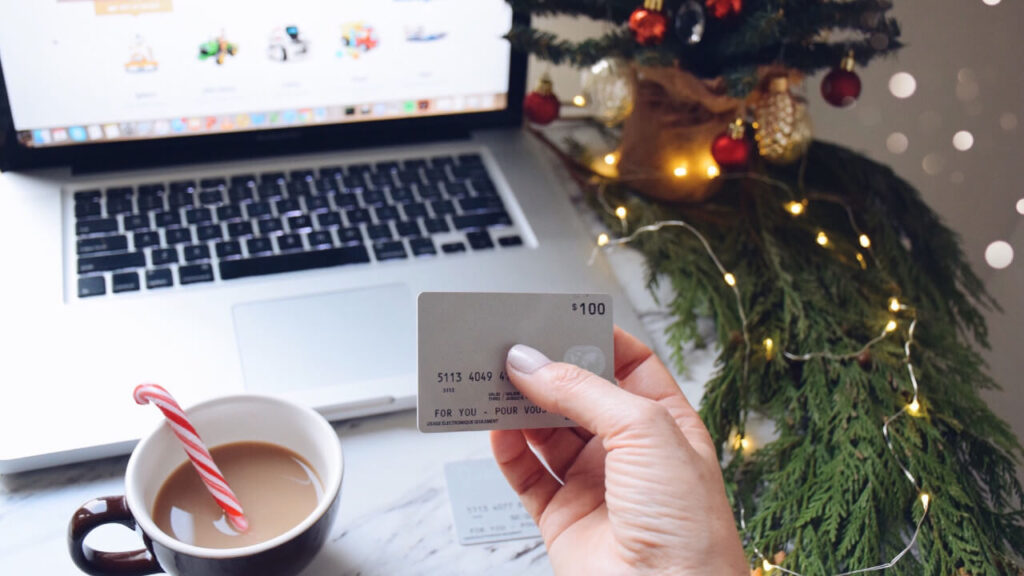 Ofertas navideñas tarjeta