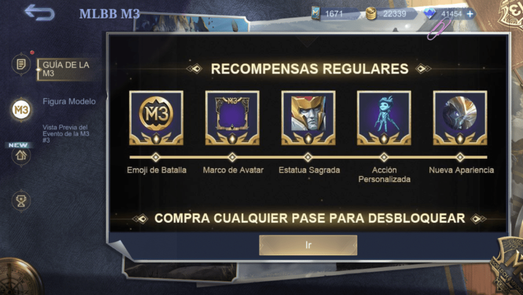 M3 recompensas
