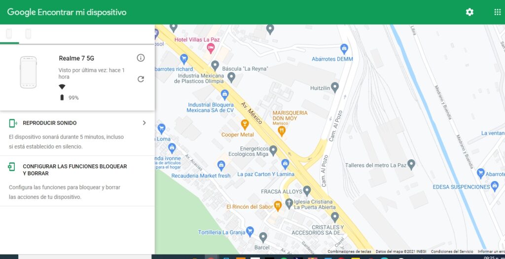 Ubicación smartphone