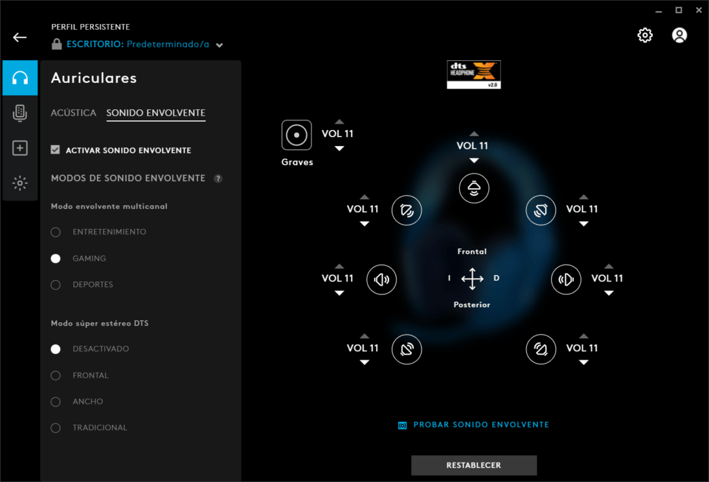 G Hub - Audio DTS X