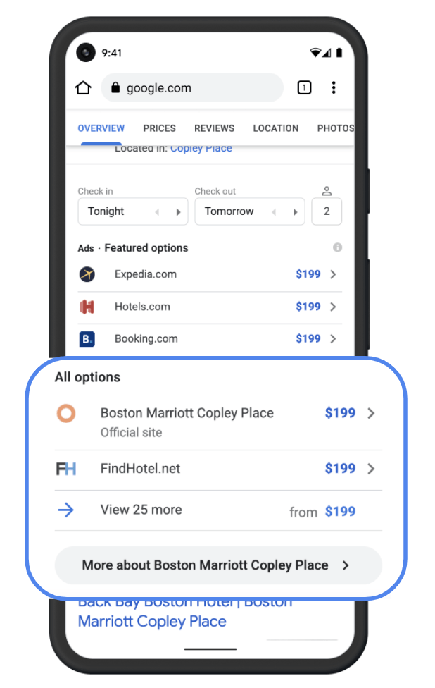 Google hoteles 
