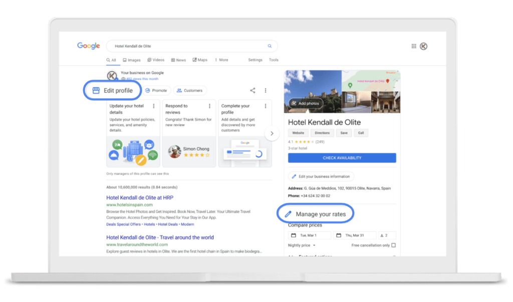 Google hoteles 