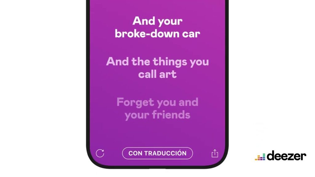 Traducción Letras deezer 1