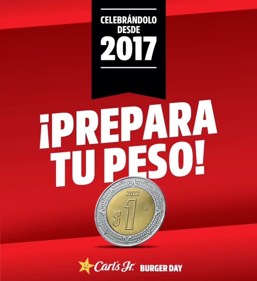 Día de la hamburguesa Carl´s