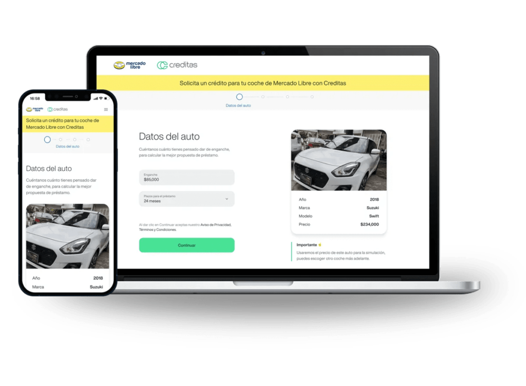 Mercado Libre Creditas auto