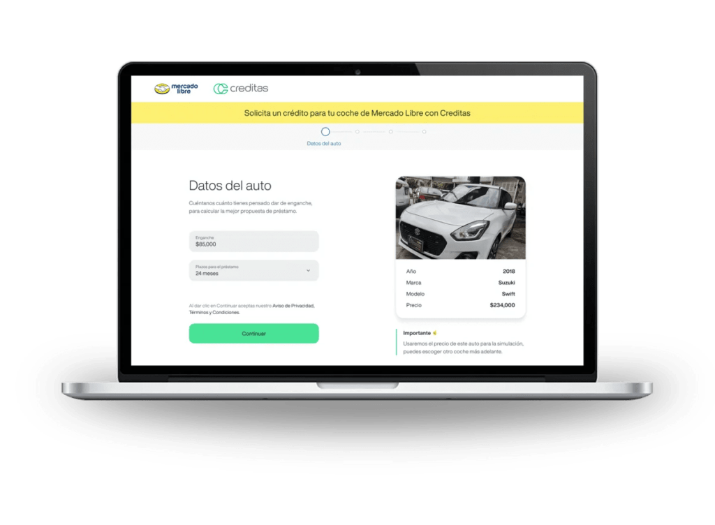 Mercado Libre Creditas auto