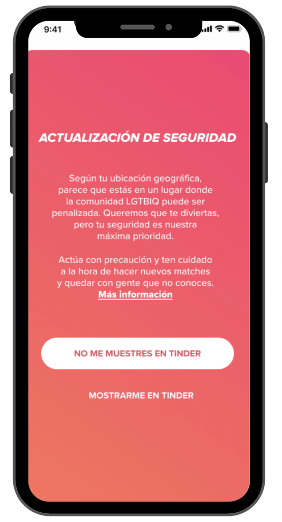 Tinder seguridad