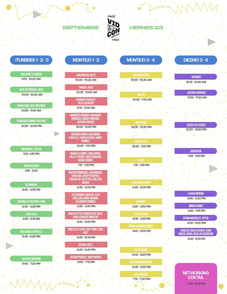 agenda VidCon México 2022
