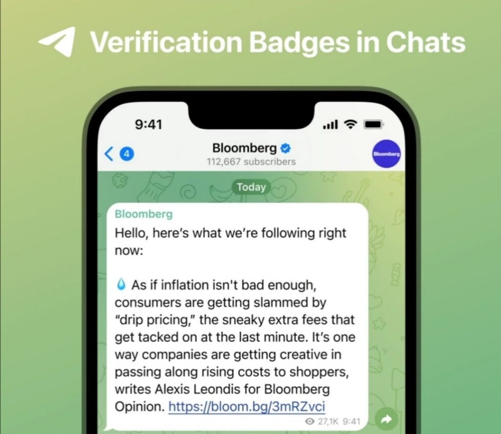 Verificar canal grupo Telegram 
