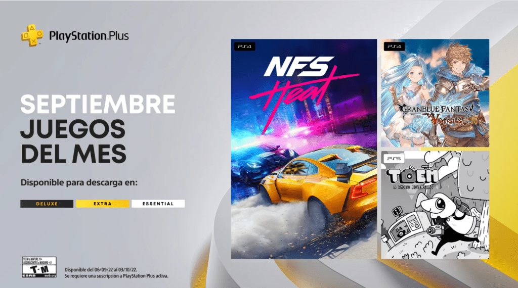 juegos PlayStation plus septiembre