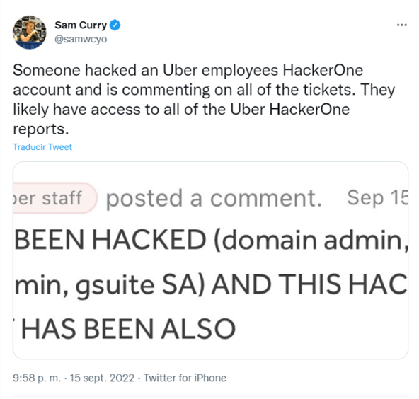 ESET ataque Uber