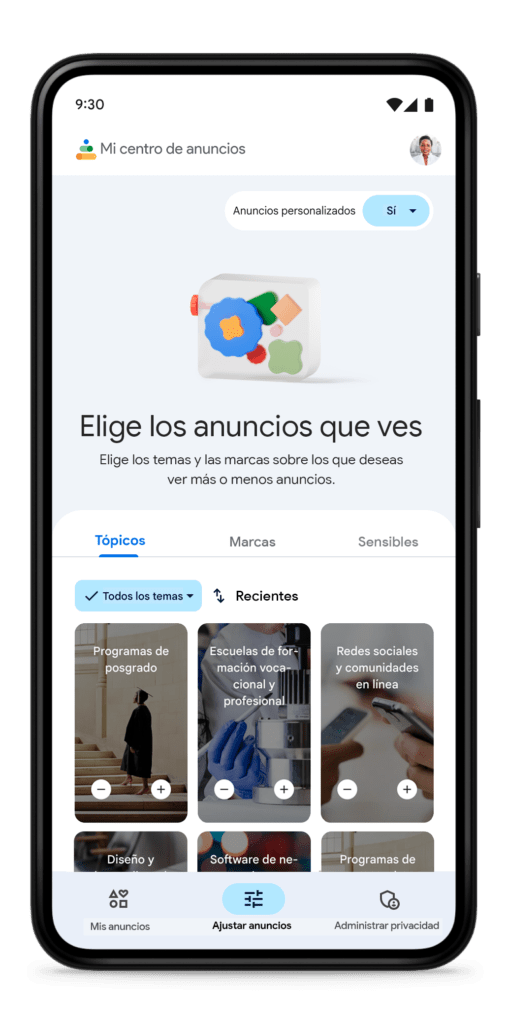 Centro de anuncios Google