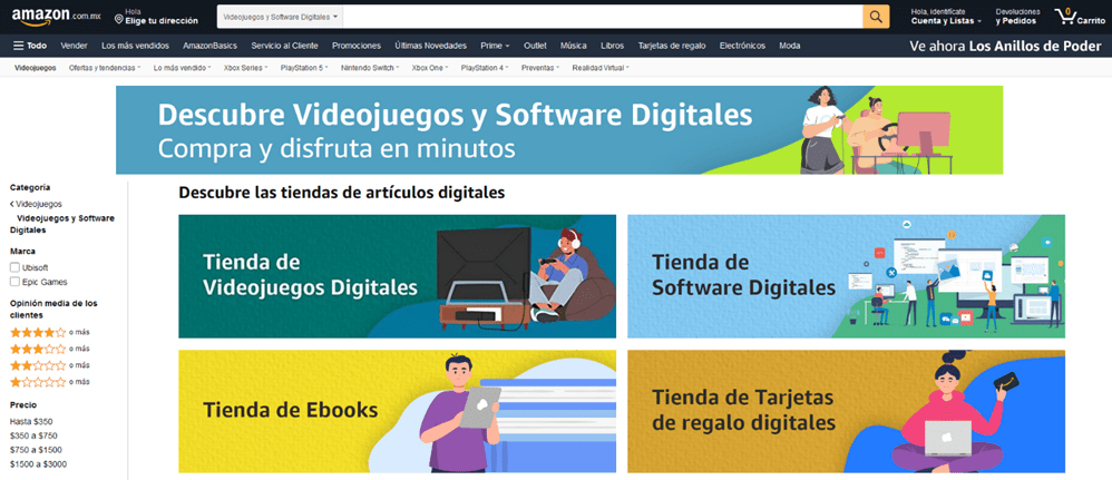 Amazon software y videojuegos digitales