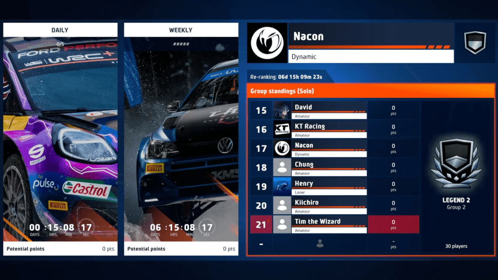 leagues WRC Generations