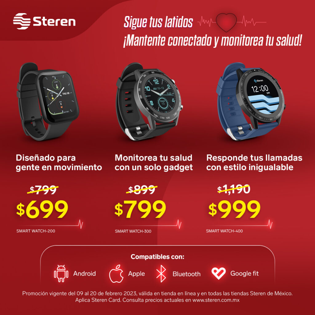 Steren San Valentín smartwatches