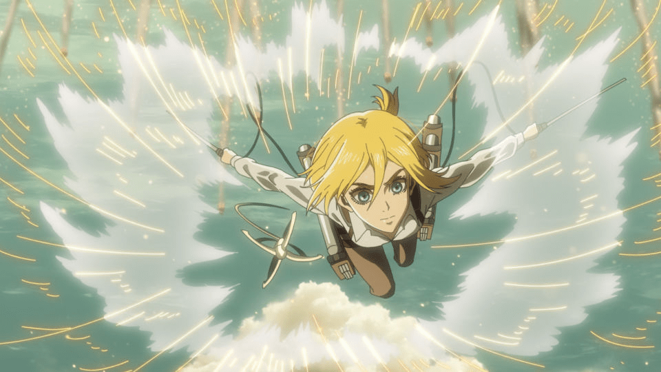 escenas de acción de Attack on Titan