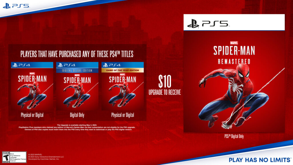 upgrade Spider-Man Remastered