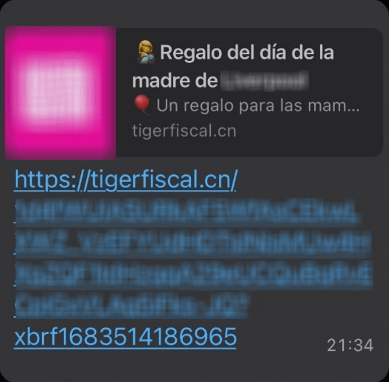 engaño WhatsApp Día de las Madres