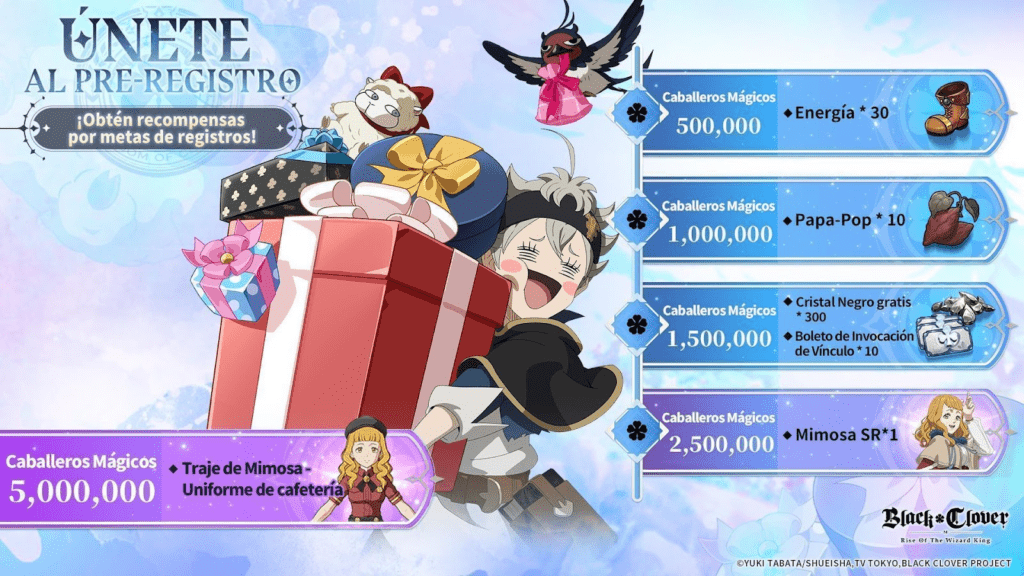 Pre-registro Black Clover M