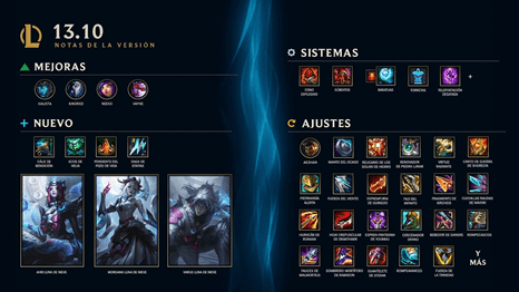 league legends parche temporada