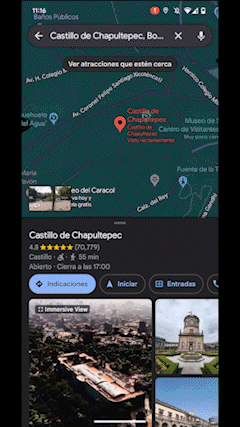Google maps vista inmersiva