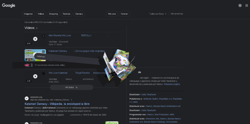 Easter egg Google juego