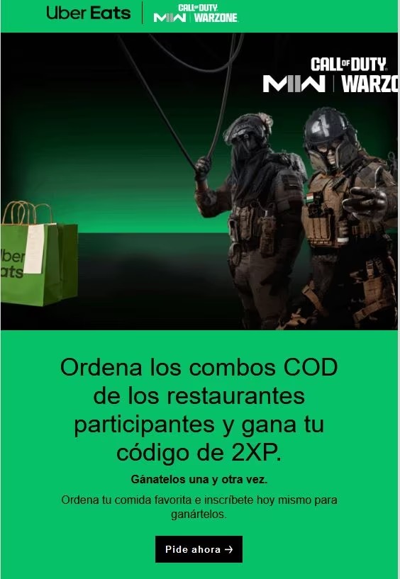 Uber Eats Call Duty