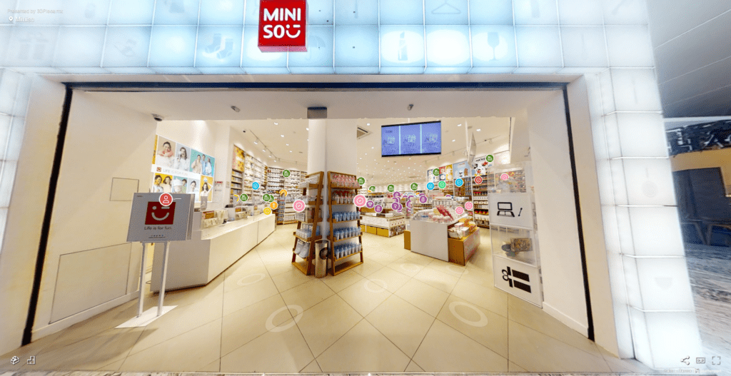 Miniso experiencia recorrido virtual