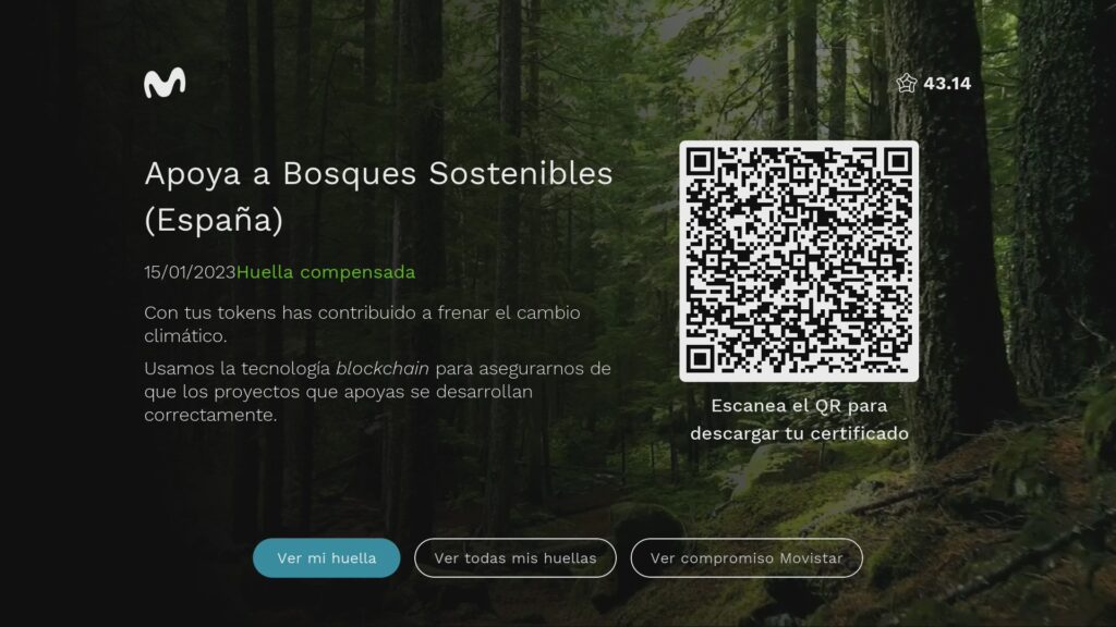 Movistar huella carbono app