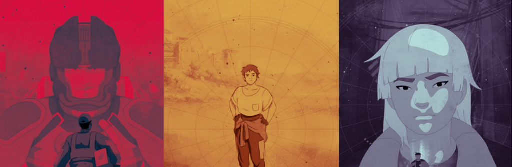 sistemas colonizados animada starfield