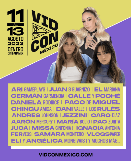 Vidcon México 2023 Programación