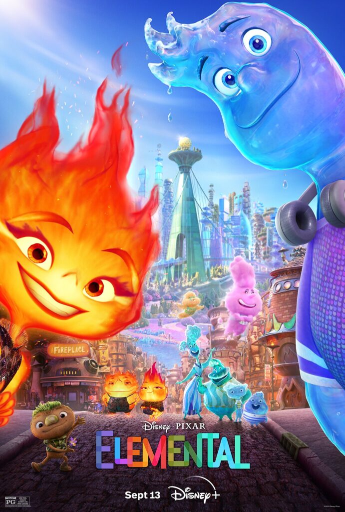 Elemental pixar Disney+ septiembre